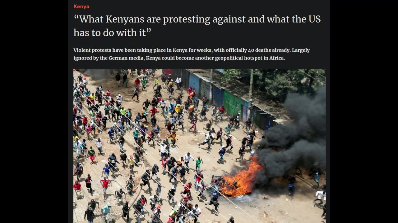 What Kenyans are protesting against and what the US has to do with it