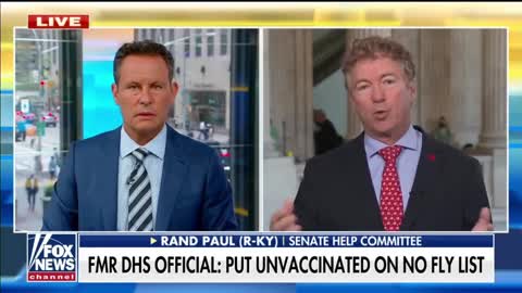 What Rand Paul has to say about proposed 'no-fly lists' for unvaccinated