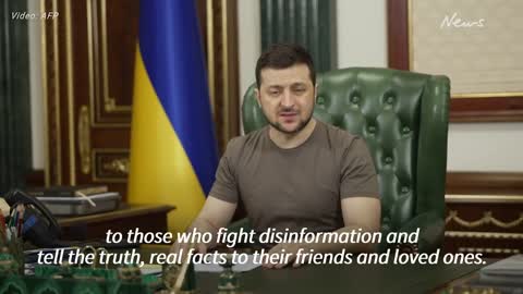 Zelensky thanks protester who interrupted Russian TV news with anti-war poster