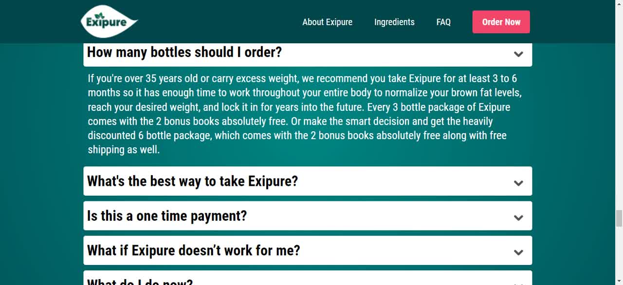 Frequently Asked Questions about Exipure