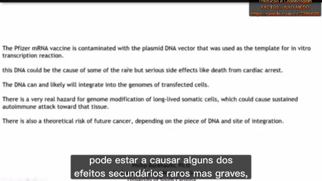 💉💥VACINA DA PFIZER ESTÁ CONTAMINADA COM ADN PLASMÍDEO, NÃO SE TRATA APENAS DE MRNA. QUE PODERÁ CAUSAR PARAGENS CARDÍACAS💉💥