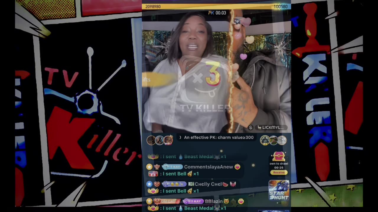 TOMIKAY SWEATING LIKE HOG AT THE BIGO EVENT