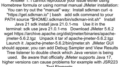 Jmeter keeps crashing on MacOS with openjdk21