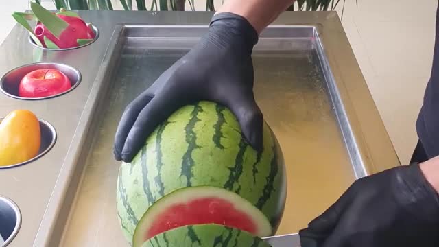 Delicious Watermelon Ice Cream Street Food