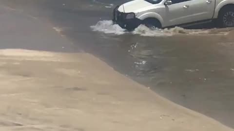 cars on the beach driving