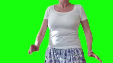 Crazy Dancing Lady | Green Screen