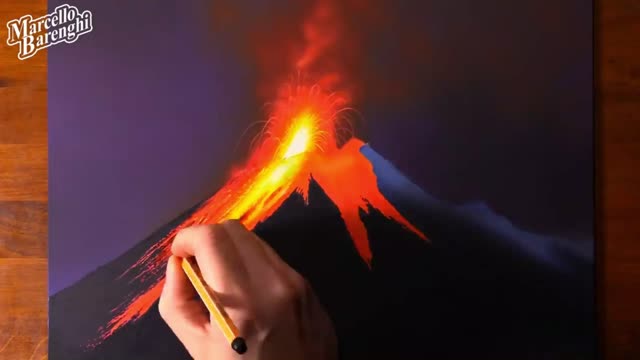 Draw The Color Shape Of The Magma