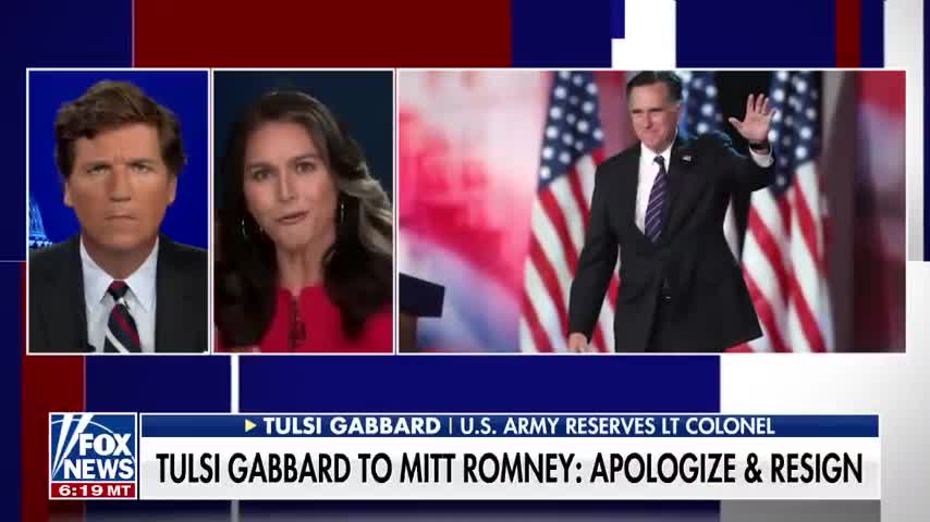 Tulsi Gabbard reacts to Mitt Romney accusing her of 'treasonous lies'