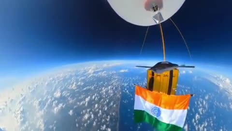 Indian flag unfurled 30 kilometres above the planet by Space Kidz India