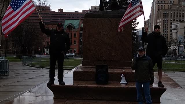 'We the People' citizen press conference. Albany, NY state capitol.