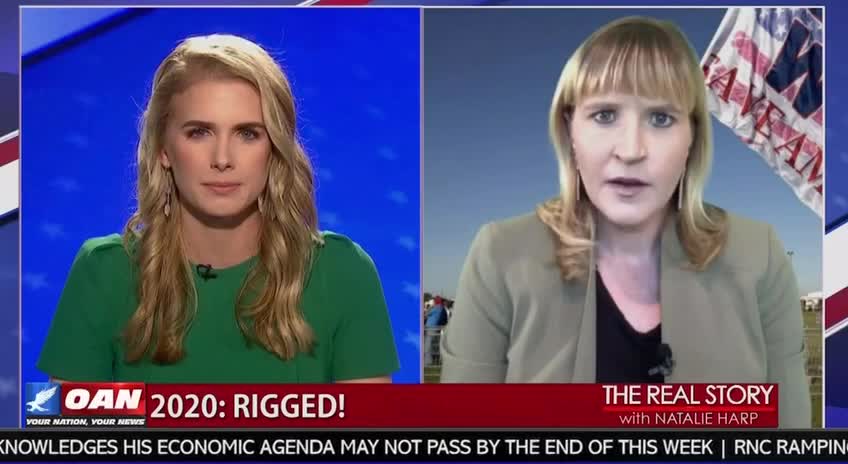 Liz Harrington with Natalie Harp at OAN on the AZ audit