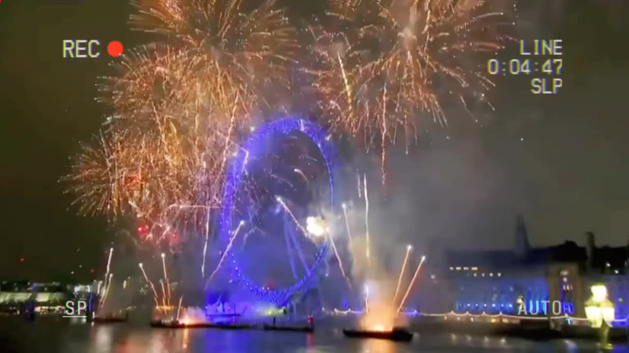 USA,New York Fireworks, Happy New Year 2022