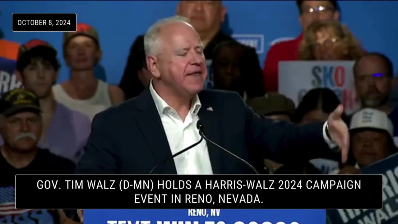 'Donald Trump And JD Vance—Women Don't Trust You!': Tim Walz Holds Campaign Rally In Reno, Nevada