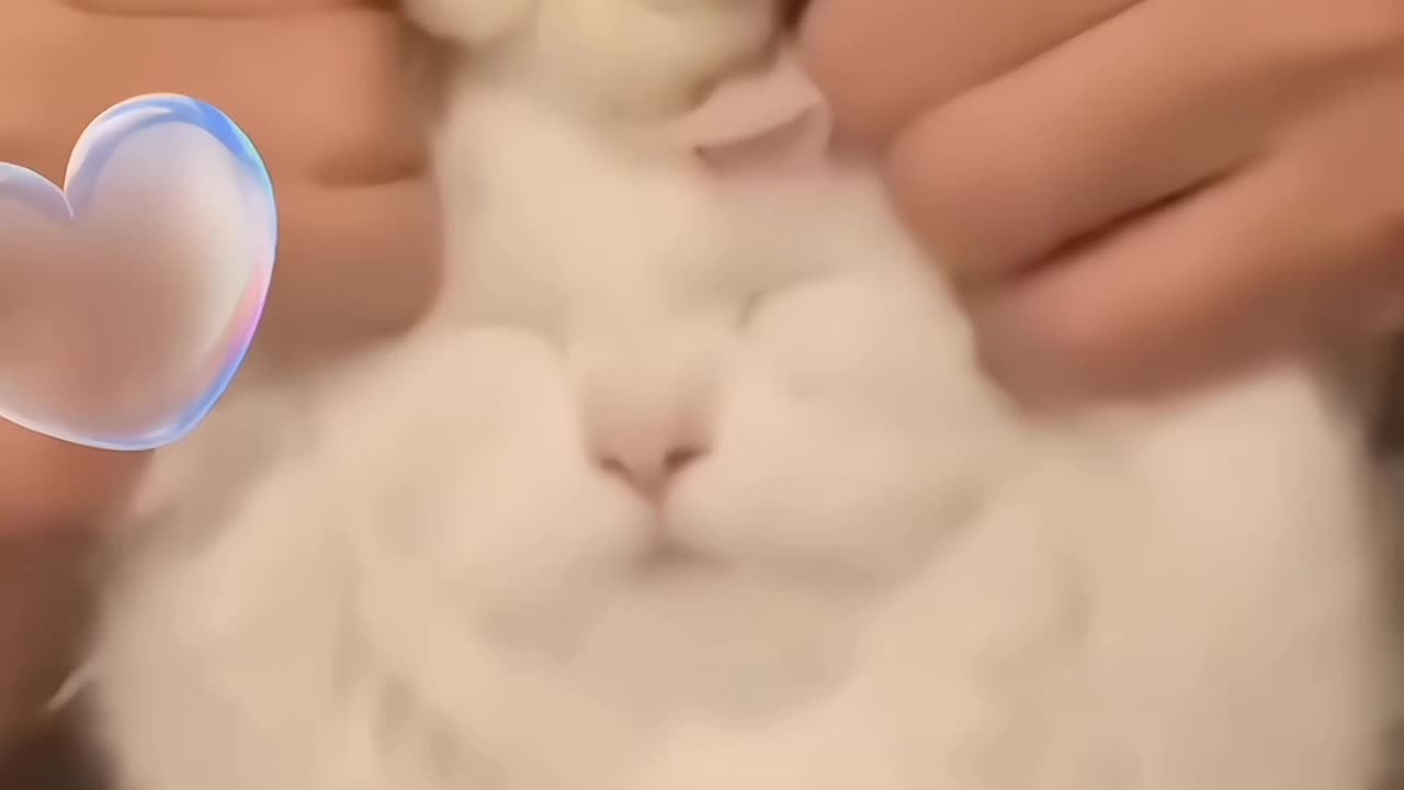 cat forming a heart🥰