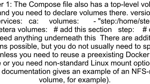 Undefined volume with Docker Compose