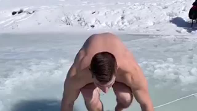 Jump In This Freezing Hole Challenge