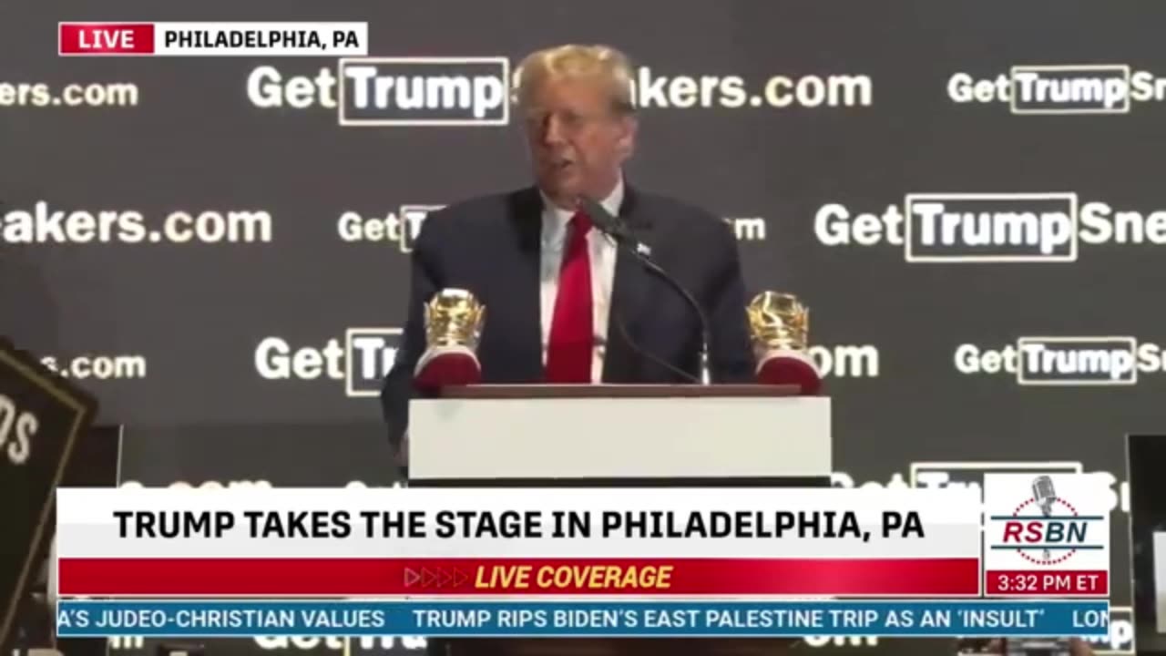 PRESIDENT TRUMP GIVES SPEECH AT SNEAKER CON IN PHILADELPHIA – 2/17/24