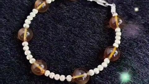 GN-20240925-02 Round S925 Silver Bead Bracelet Amber Beads New Niche Design Textured Silver Bracelet