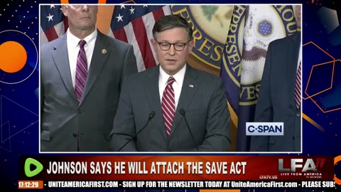 MIKE JOHNSON WILL CAVE ON THE SAVE ACT