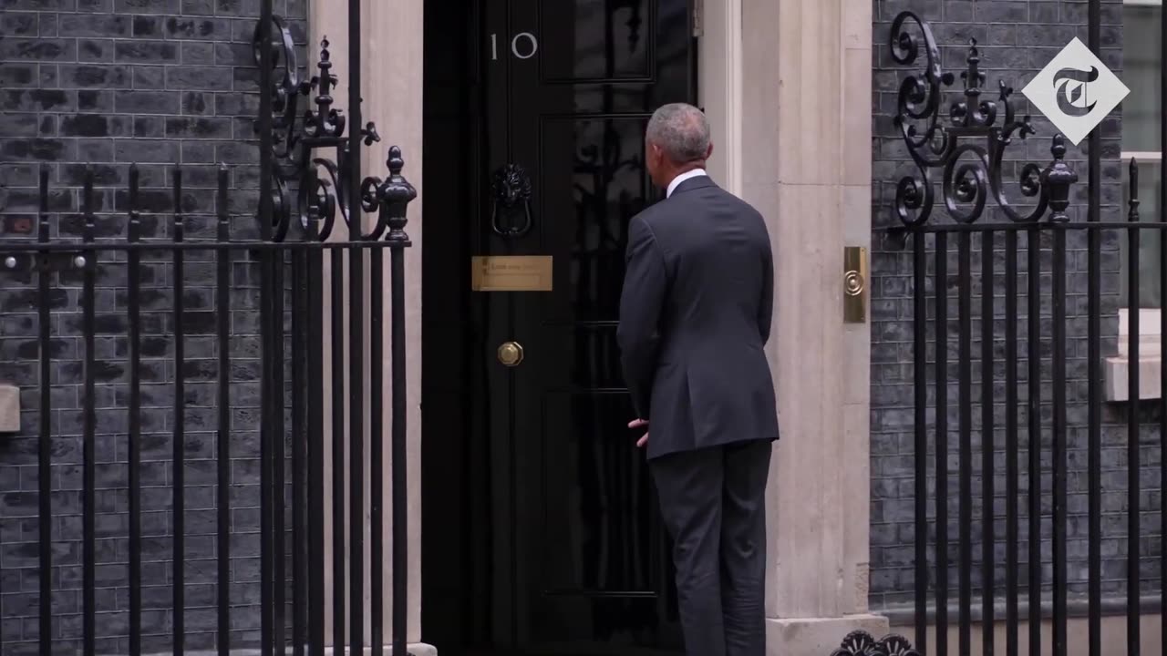 Former US president Barack Obama makes a surprise visit to Downing Street