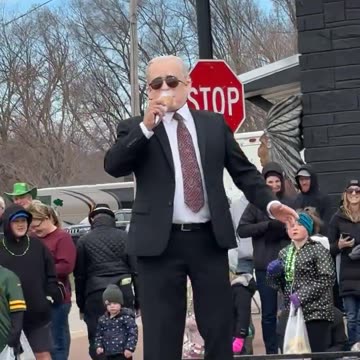 “Joe Biden” at a St. Patrick’s Day parade
