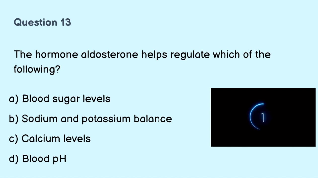 Homeostasis Quiz