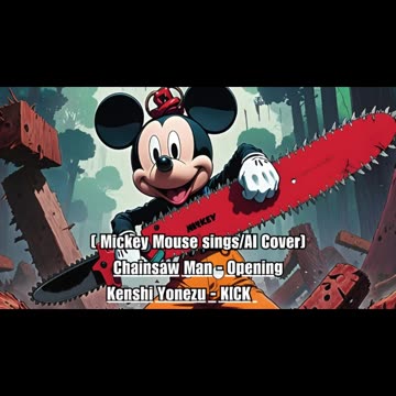[Mickey Mouse (South Park) sings/AI Cover] Chainsaw Man Opening Kenshi Yonezu 米津玄師 - KICK BACK