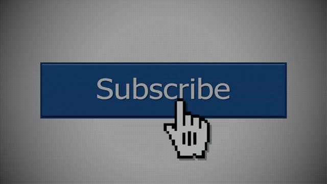 A close up shot of a subscribe internet website button with option luma mattes