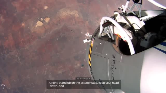 Record breaking space jump - free fall faster than speed of sound - Red Bull Stratos.