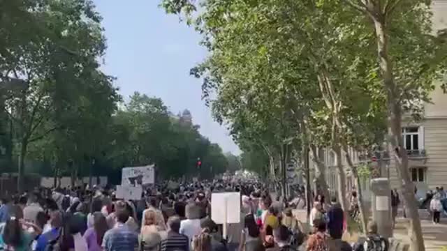 Massive Protests in France Against Vaccine Passport, Vaccine Mandates (7/17/21)