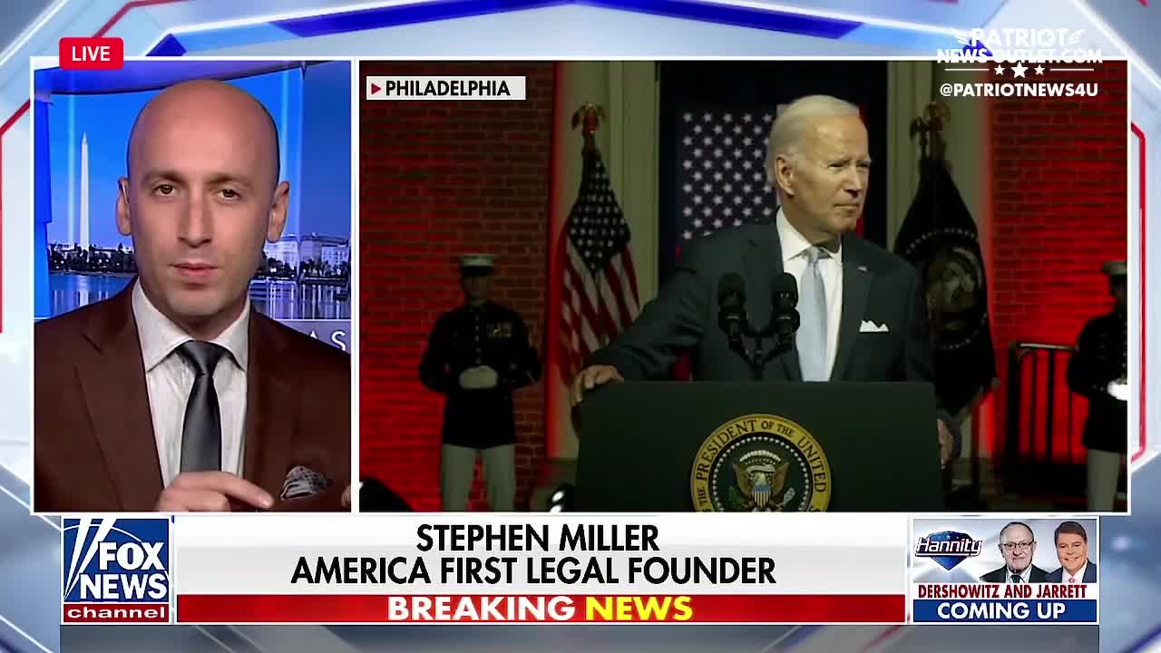 Stephen Miller: This Was Biden's "Enemies of the State" Speech