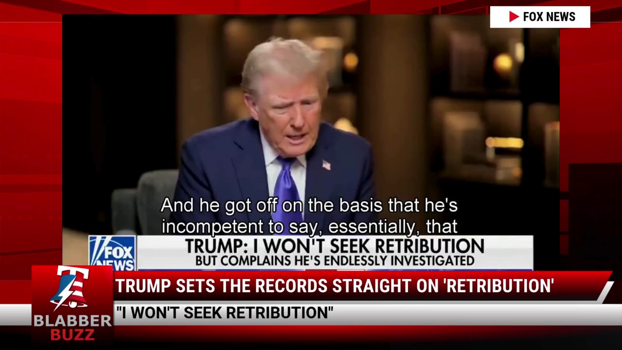 Trump Sets The Records Straight On 'Retribution'