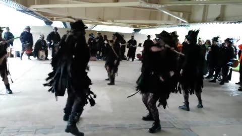 Beltane Border Morris performing Tregeseal at Upton Folk Festival on Saturday 2nd May 2015