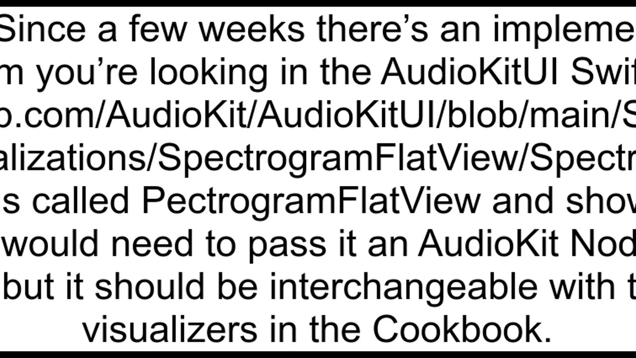 Is there a way to create a spectrogram of an audio file using Swift and AudioKit