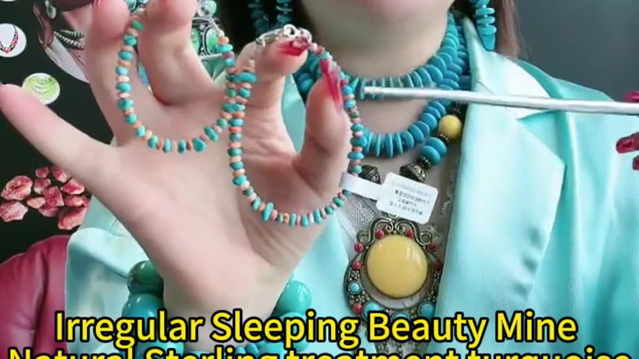 GN-20241108-07 Irregular Sleeping Beauty Mine Natural Sterling treatment turquoise and Natural