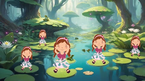Fun children's music for babies, funny jumping frog