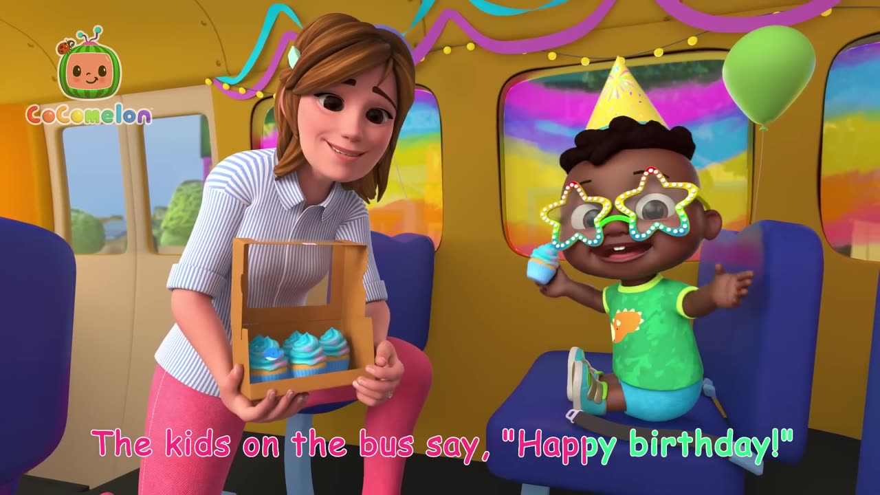 Wheels on the Birthday Bus Song! 🎂 Happy Birthday JJ! | CoComelon Nursery Rhymes & Kids Songs