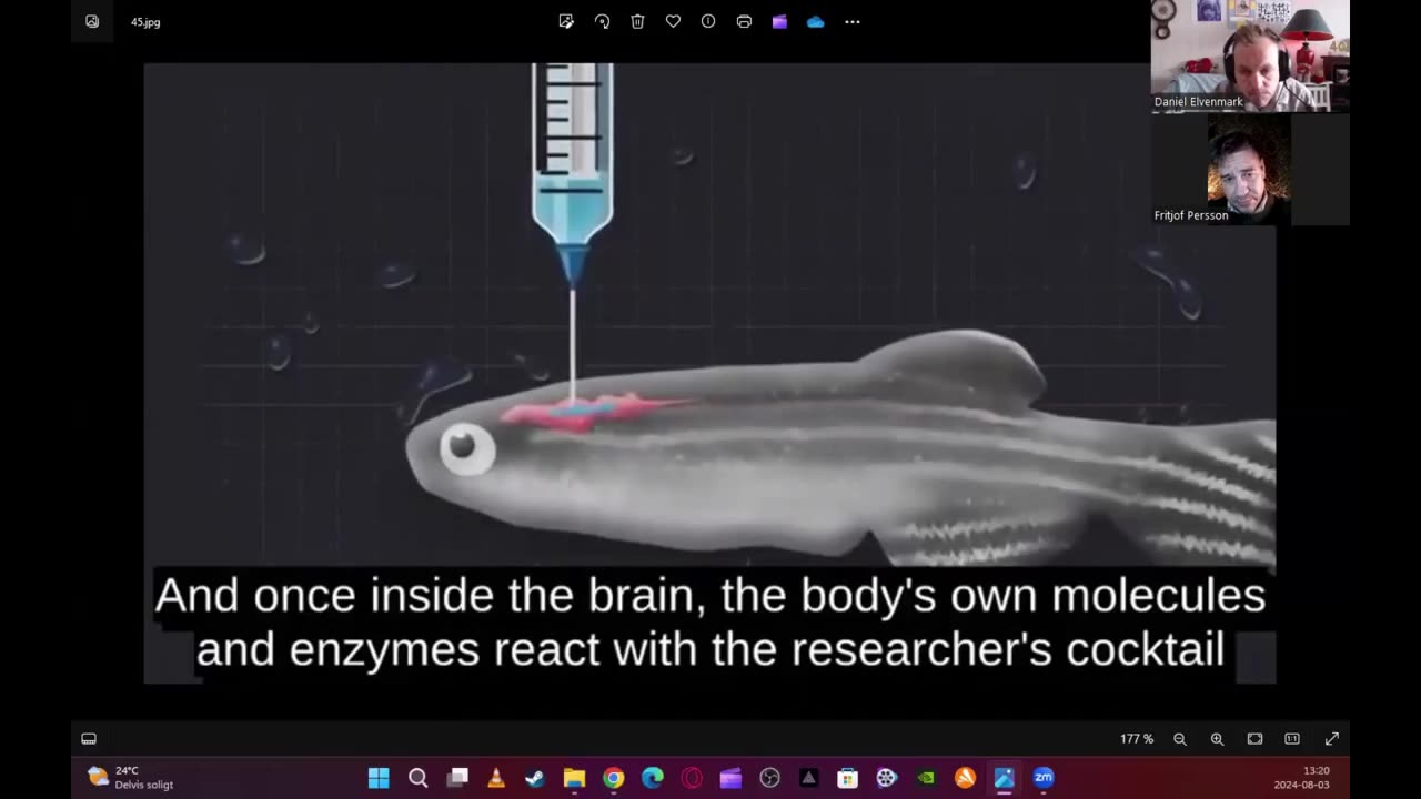 Organic electronics injected by needle