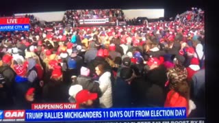 🦅 OANN President Donald Trump 11 days left in Traverse City Michigan Friday 11:25 pm