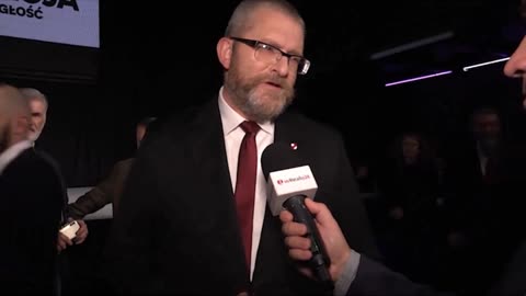 Grzegorz Braun po ogłoszeniu sondażu exit poll. 15.10.2023