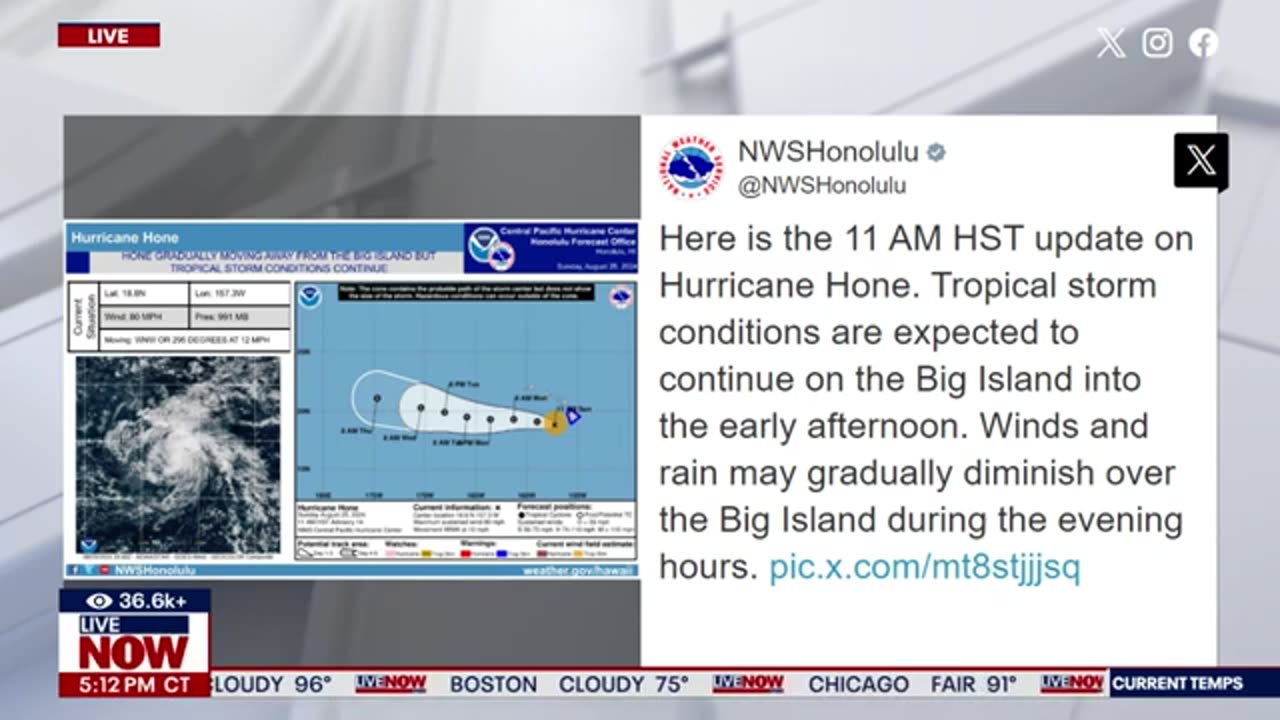 Hurricane Hone hits Hawaii with flooding, damaging winds | LiveNOW from FOX