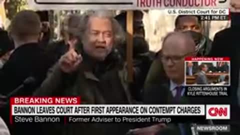 Misdemeanor from hell': Watch Bannon speak out after he's released