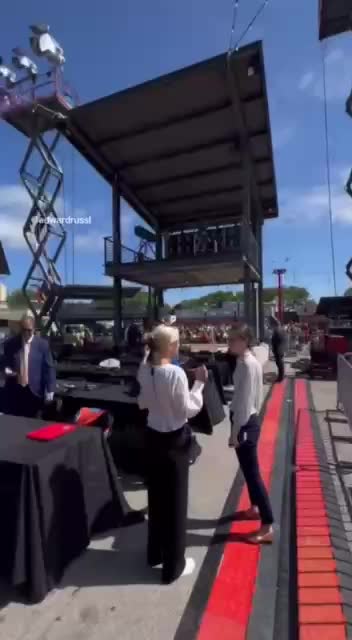 Crowd minutes before Biden expected to speak in Milwaukee.