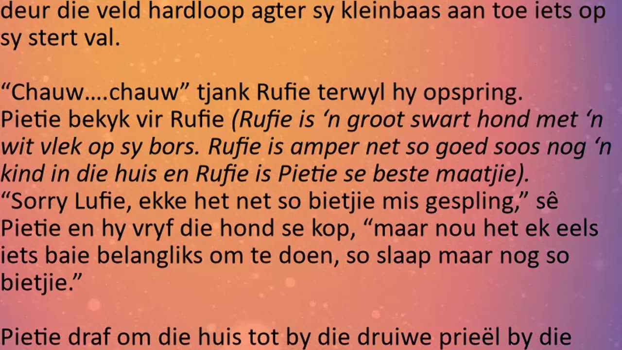 Pietie is in die moeilikheid