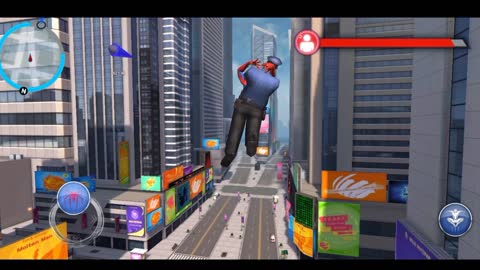 Spiderman saves a policeman from an accident