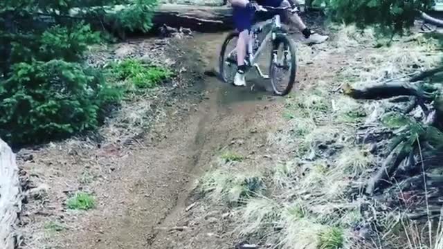 Collab copyright protection - blue shorts dirtbike forest flips