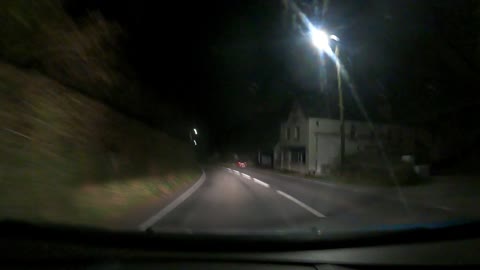 Night driving in Dartmoor. Speedlapse. GoPro
