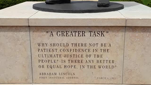 Standing tall alongside Abraham Lincoln Springfield, Il April 27, 2022