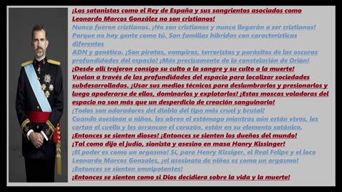 El rey Felipe borbon tratadeninos asesino de niños