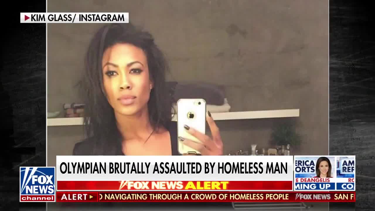 Olympian Kim Glass assaulted by homeless man.